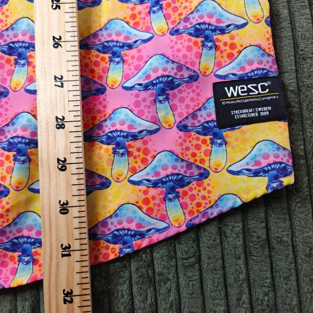 WeSC Unisex Odens Shrooms Trip Sm & LG Couple AOP Print Shirt Psychedelic Lot - Picture 5 of 13